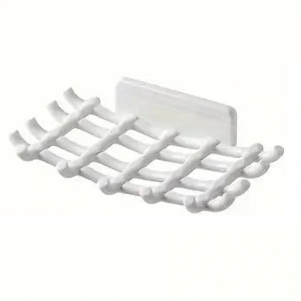 💞 New White No-Drill Adhesive Wall-Mounted Organizer Rack